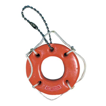 JIM-BUOY Jim-Buoy 87 Floating Life Ring Key Chain - White 87
